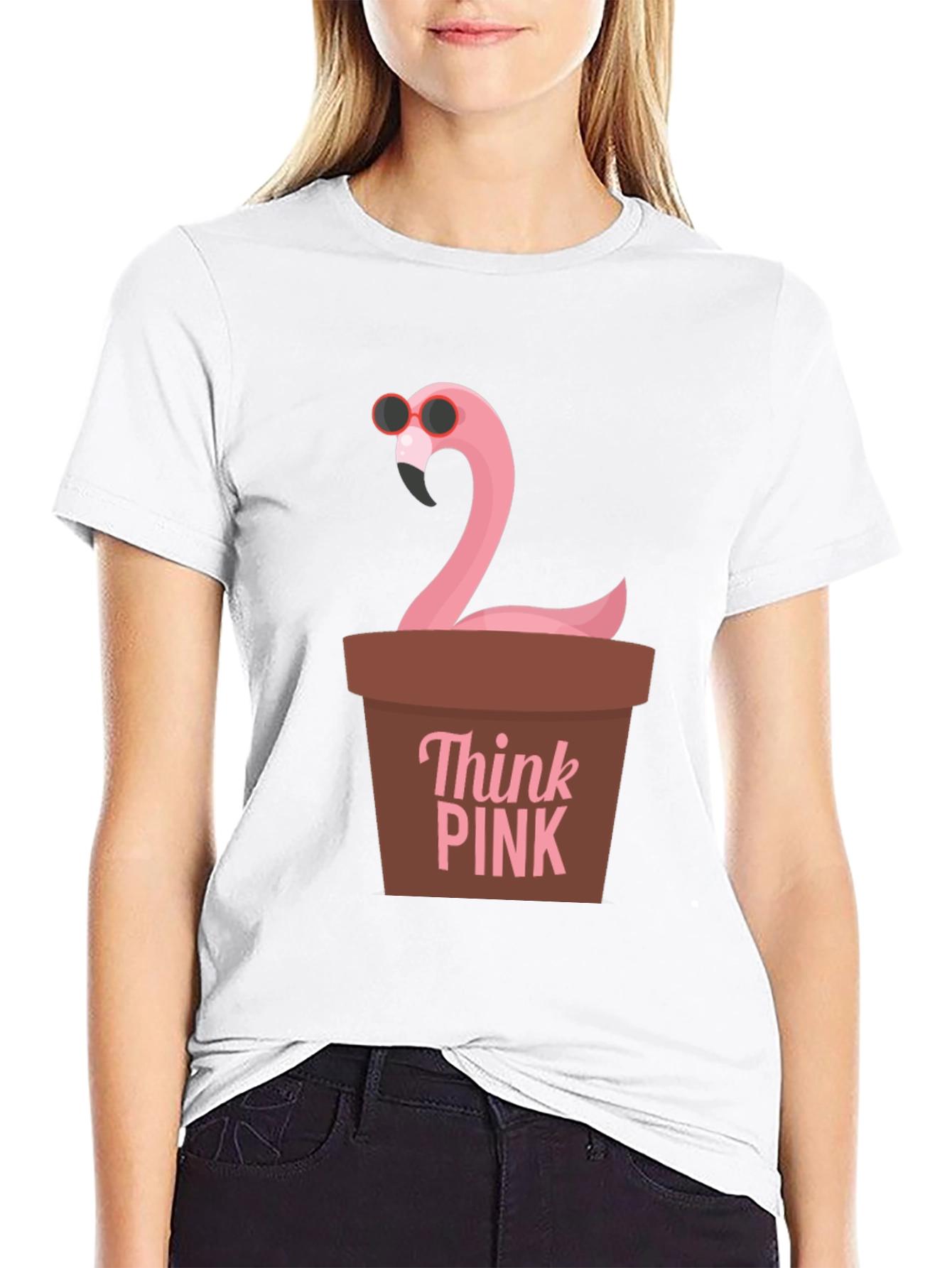 Think Pink Flamingo T-Shirt