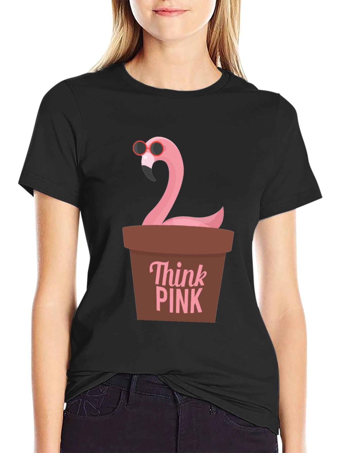 Think Pink Flamingo T-Shirt
