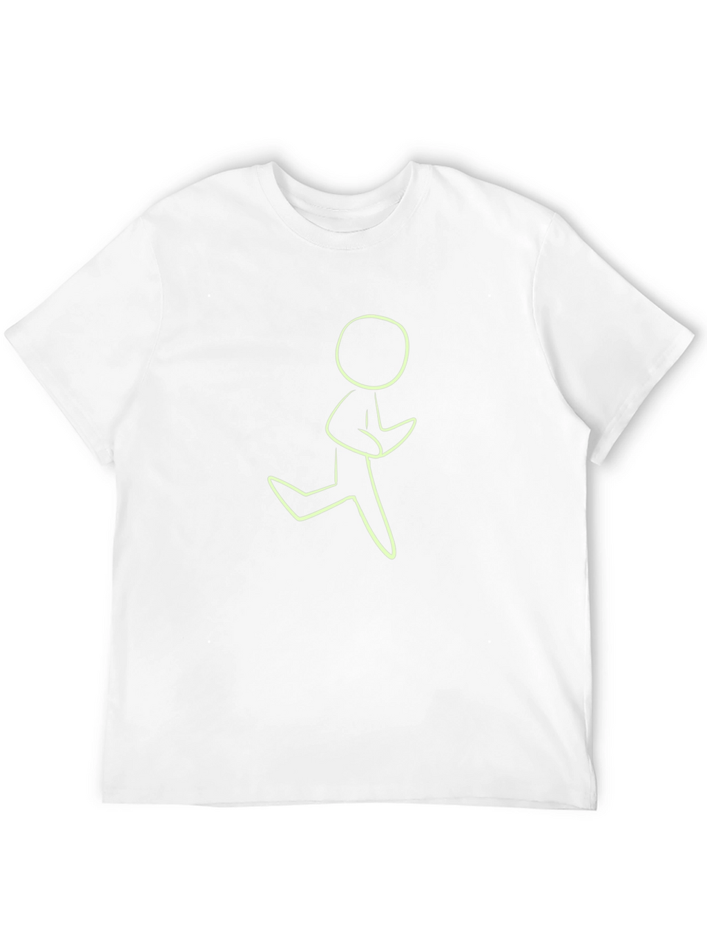 Running Man Graphic Tee - Black Casual T-Shirt