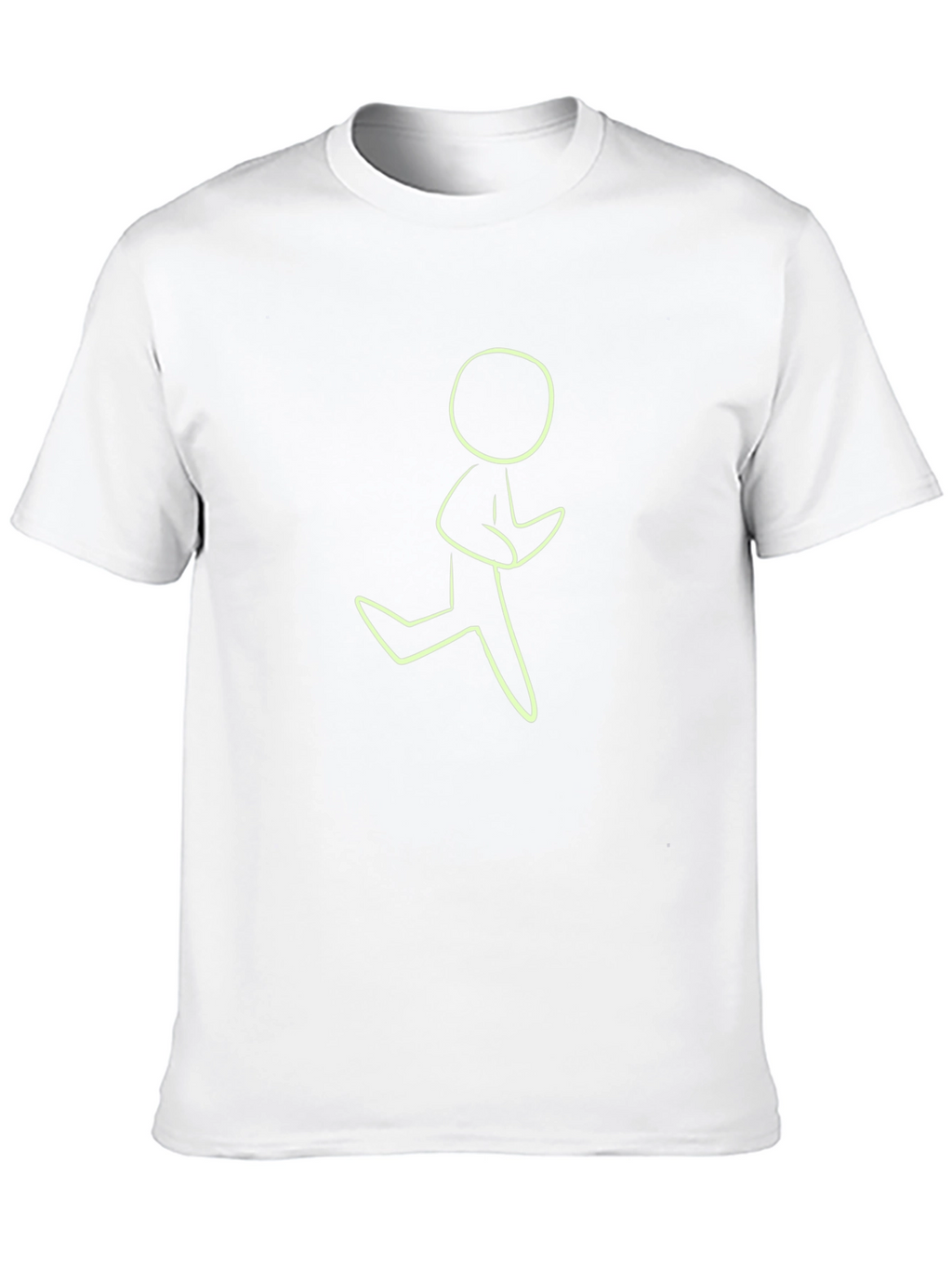 Running Man Graphic Tee - Black Casual T-Shirt