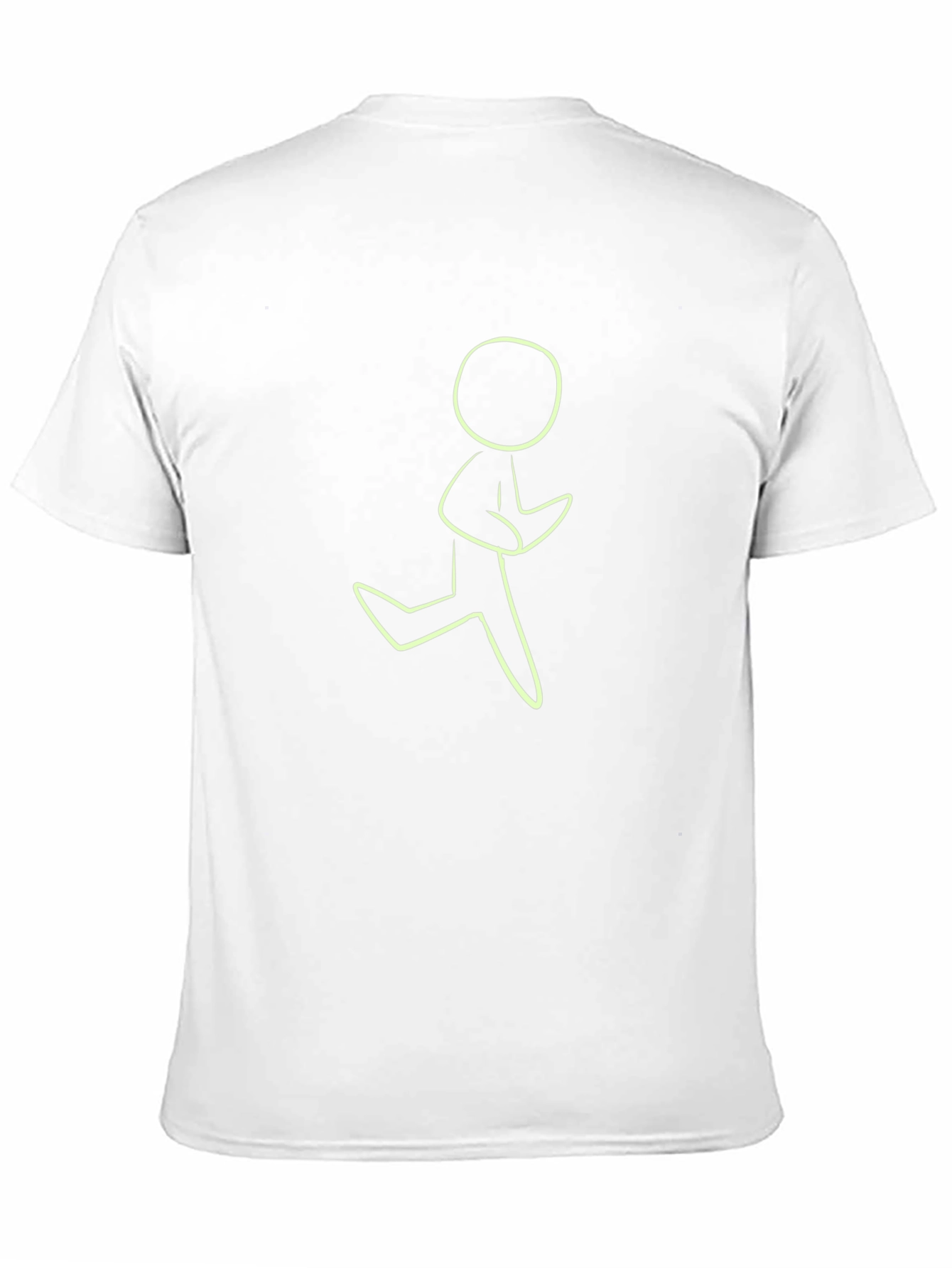 Running Man Graphic Tee - Black Casual T-Shirt