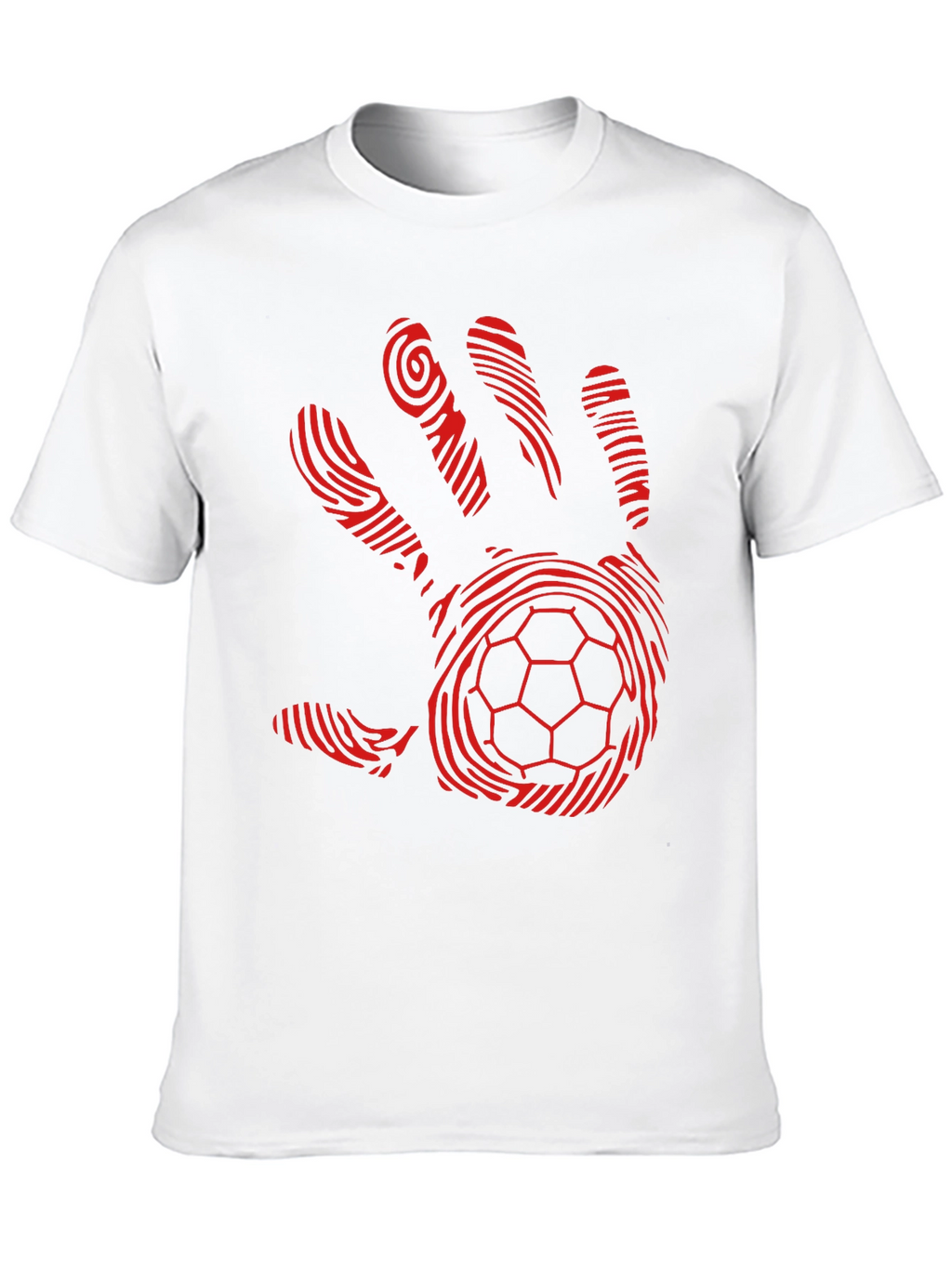 Handprint Soccer Ball Graphic T-Shirt