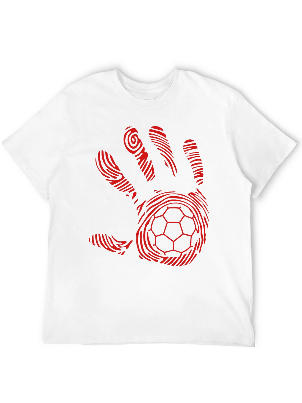 Handprint Soccer Ball Graphic T-Shirt