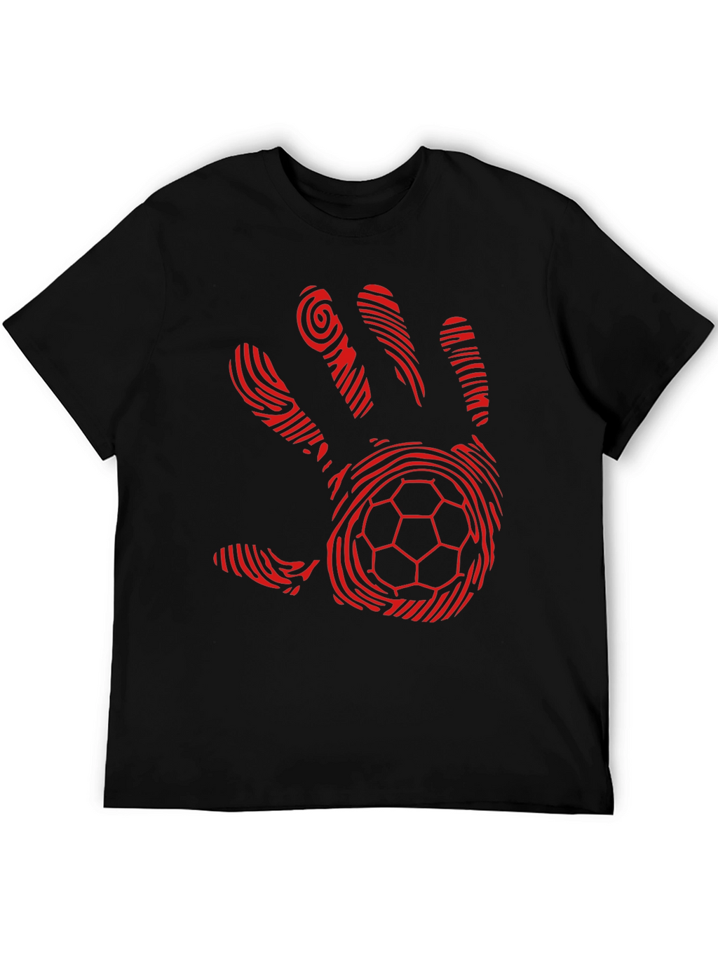 Handprint Soccer Ball Graphic T-Shirt