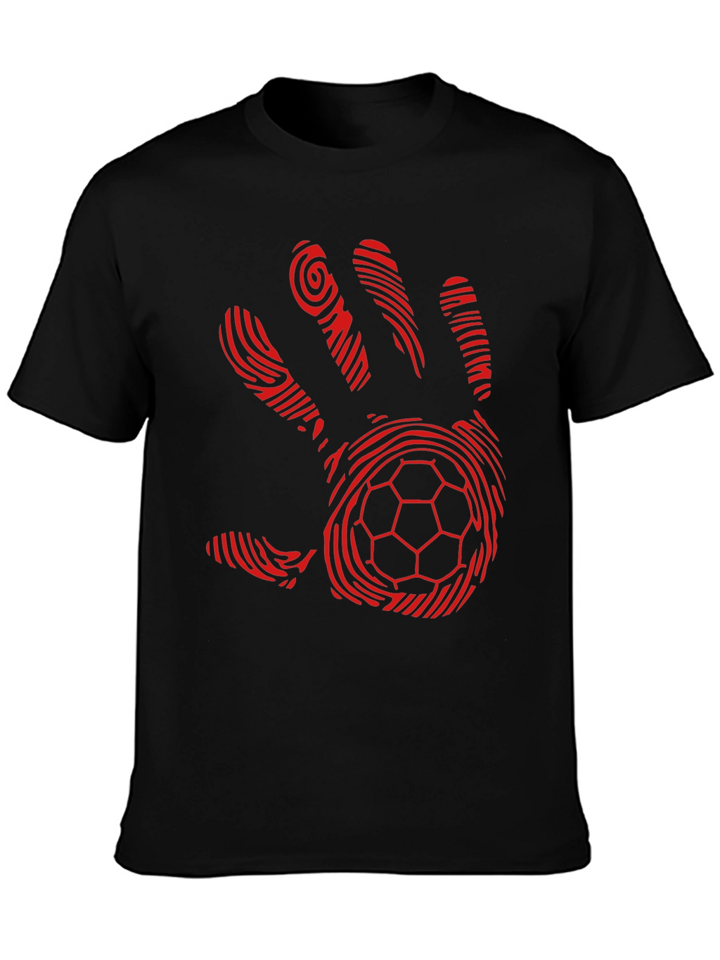 Handprint Soccer Ball Graphic T-Shirt