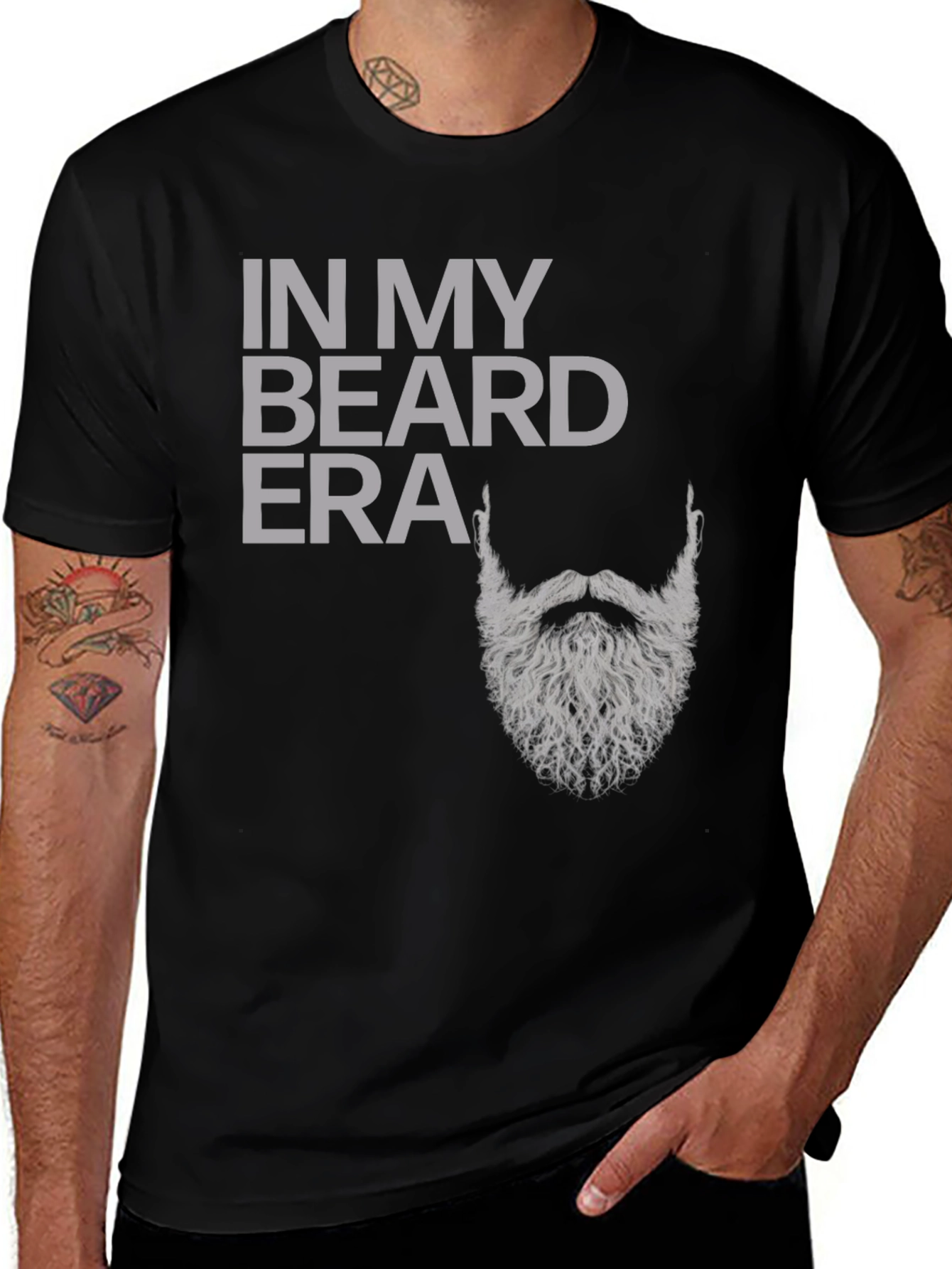 In My Beard Era Graphic Tee - Mens Black T-Shirt