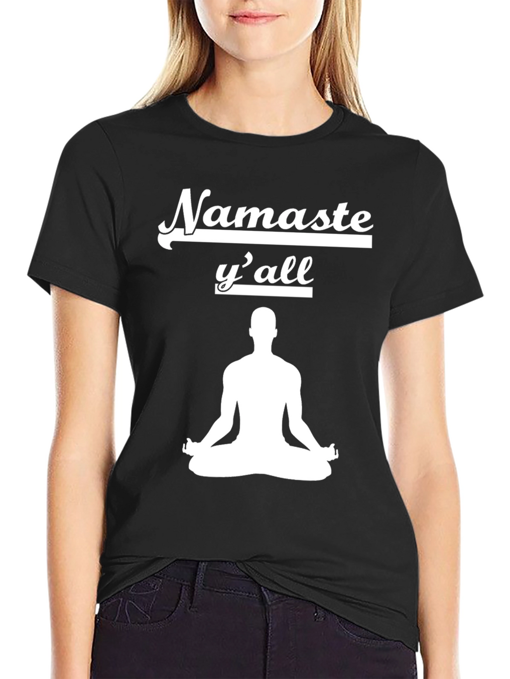 Namaste Yall Yoga T-Shirt - Black