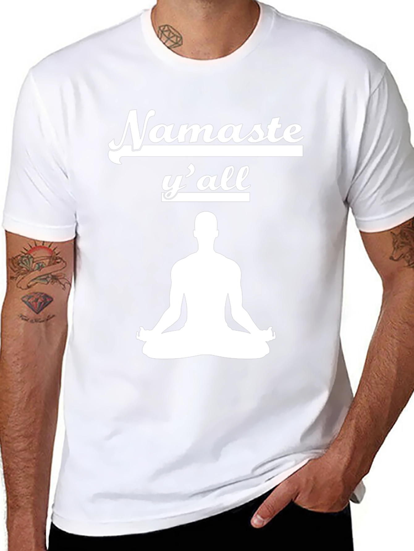Namaste Yall Yoga T-Shirt - Black