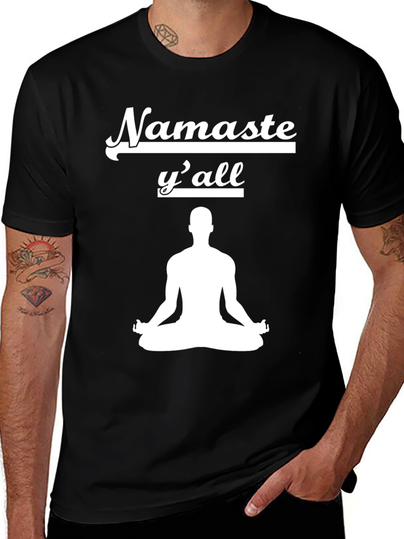 Namaste Yall Yoga T-Shirt - Black
