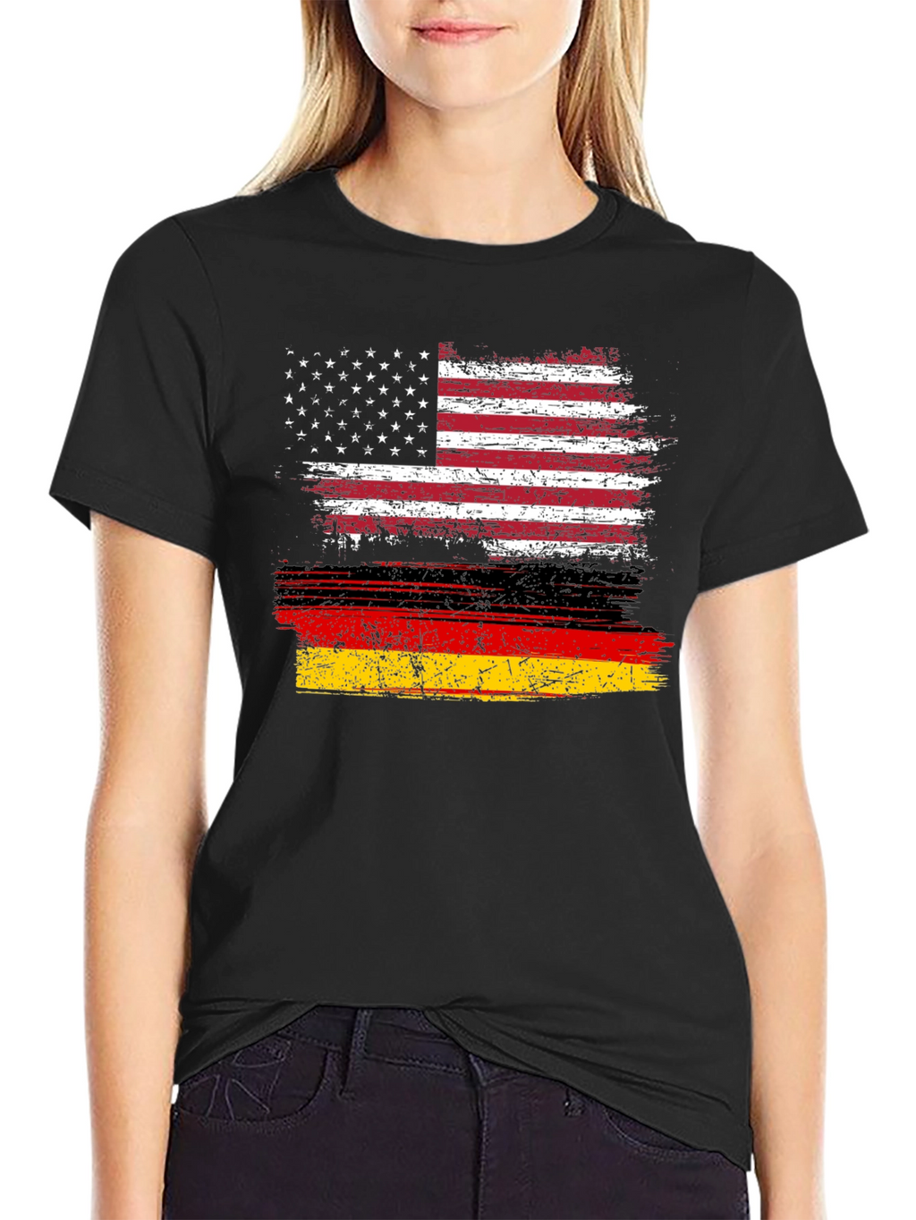 USA Germany Flag Graphic T-Shirt