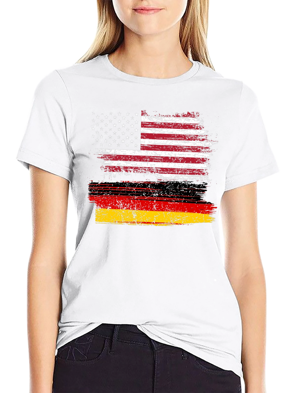 USA Germany Flag Graphic T-Shirt