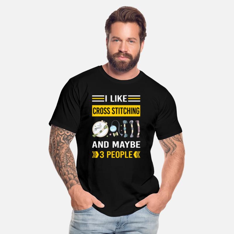 3 People Cross Stitching