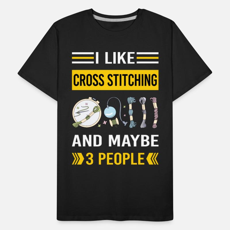 3 People Cross Stitching