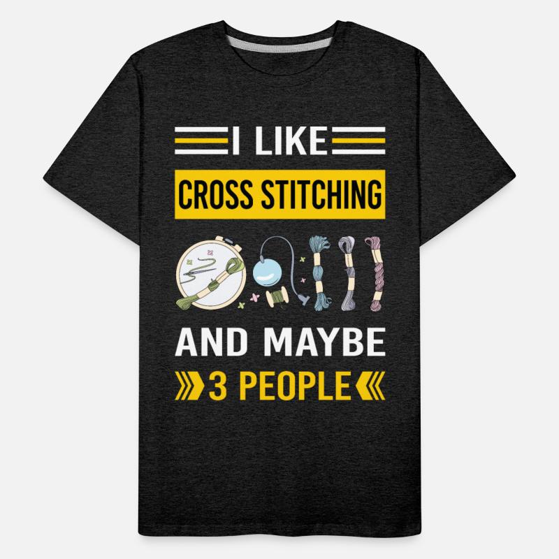 3 People Cross Stitching