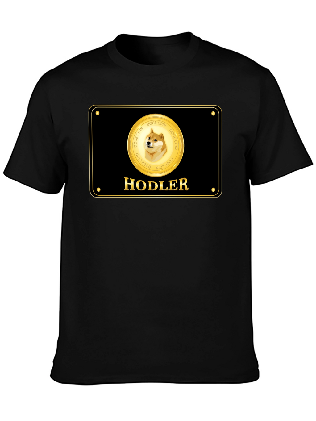 Dogecoin Hodler Black T-Shirt