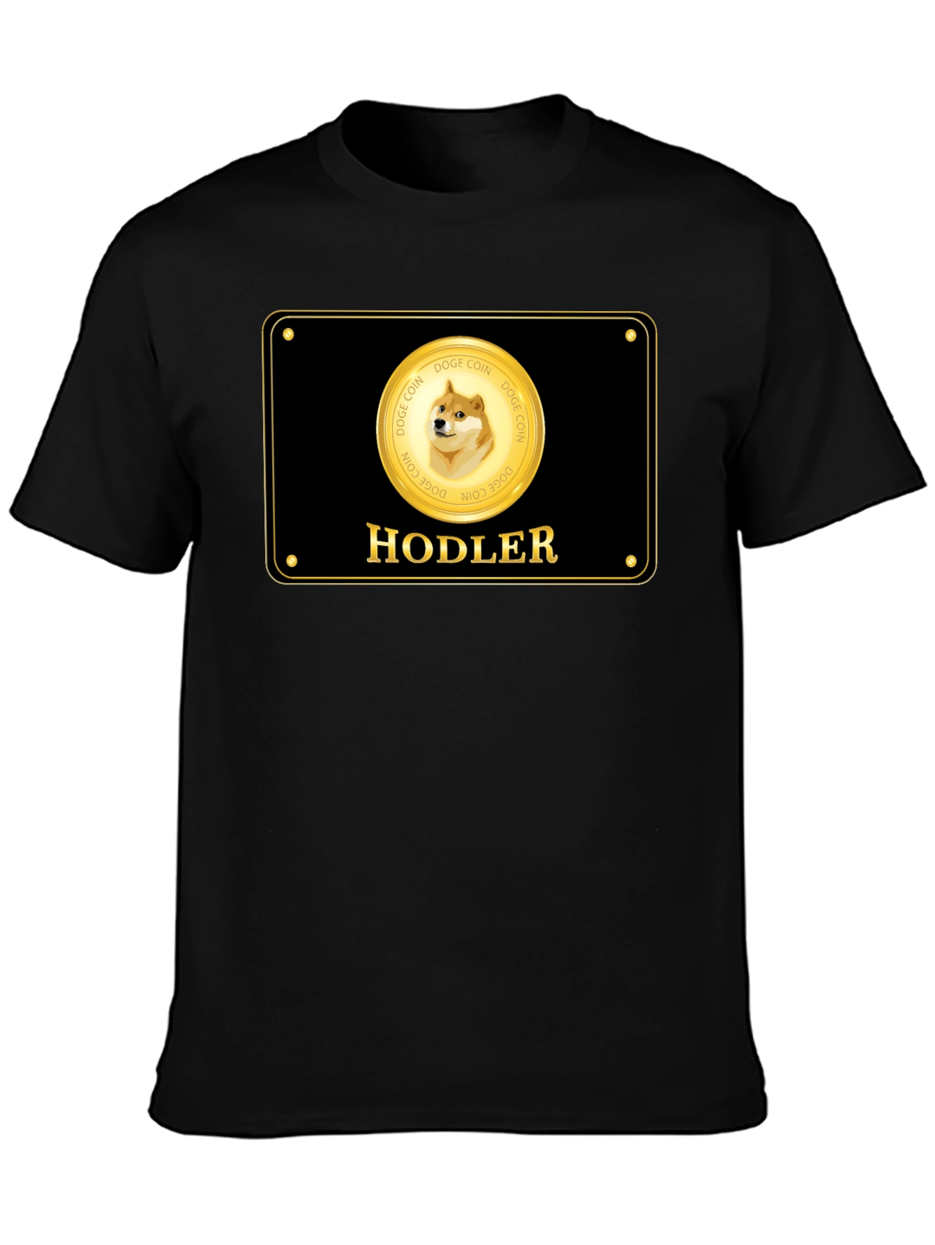 Dogecoin Hodler Black T-Shirt