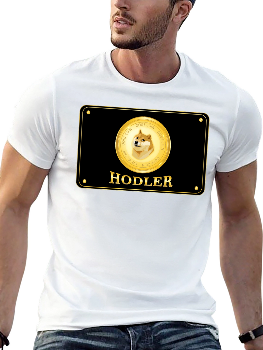 Dogecoin Hodler Black T-Shirt