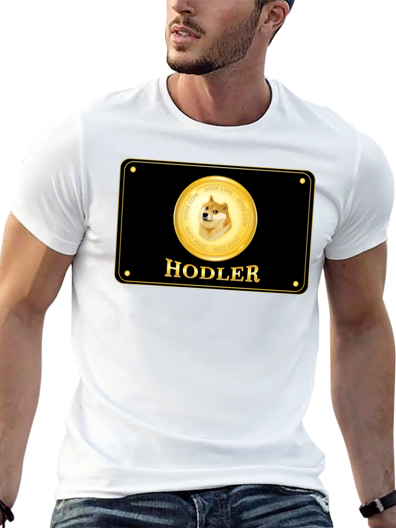 Dogecoin Hodler Black T-Shirt