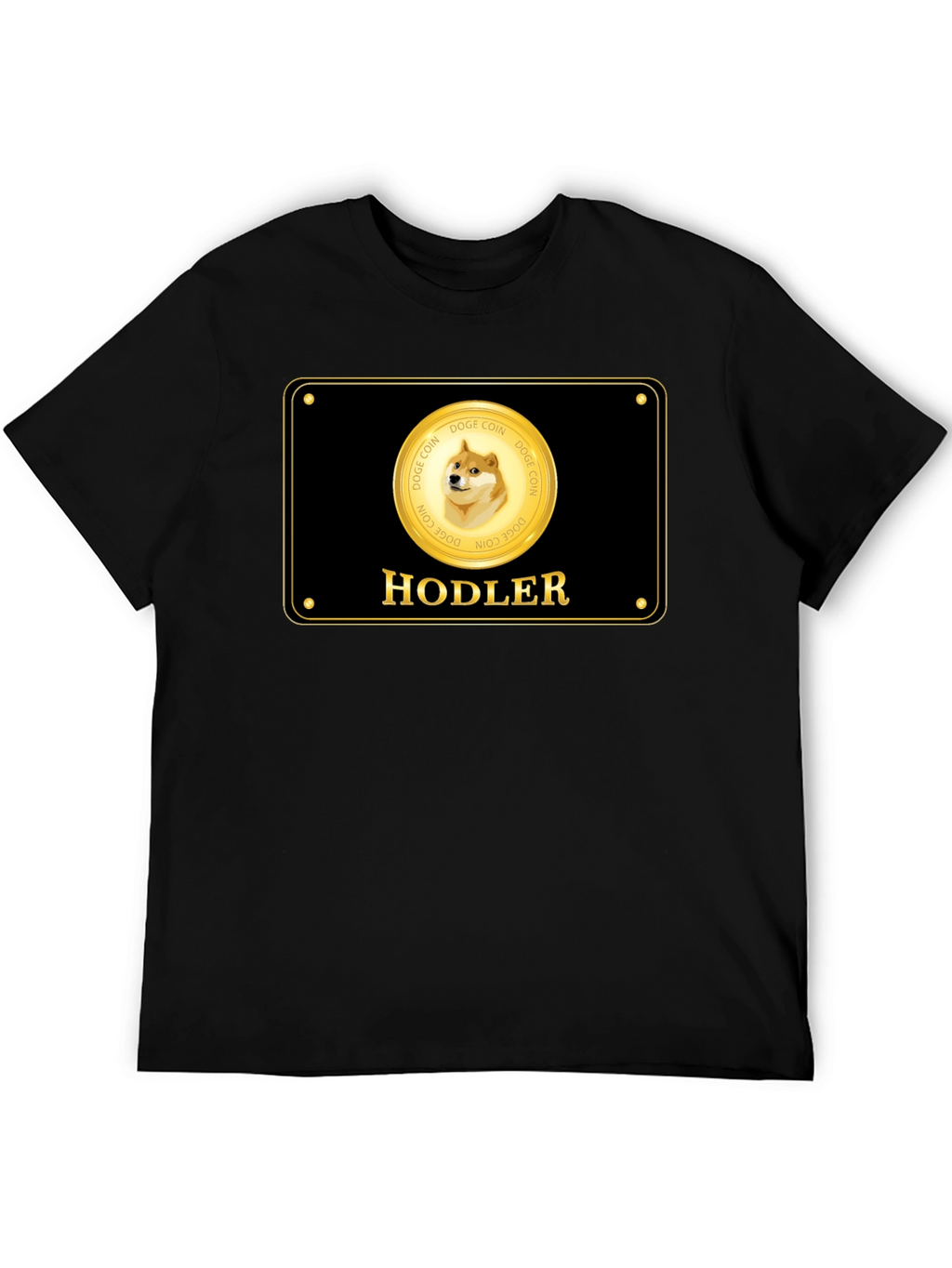 Dogecoin Hodler Black T-Shirt