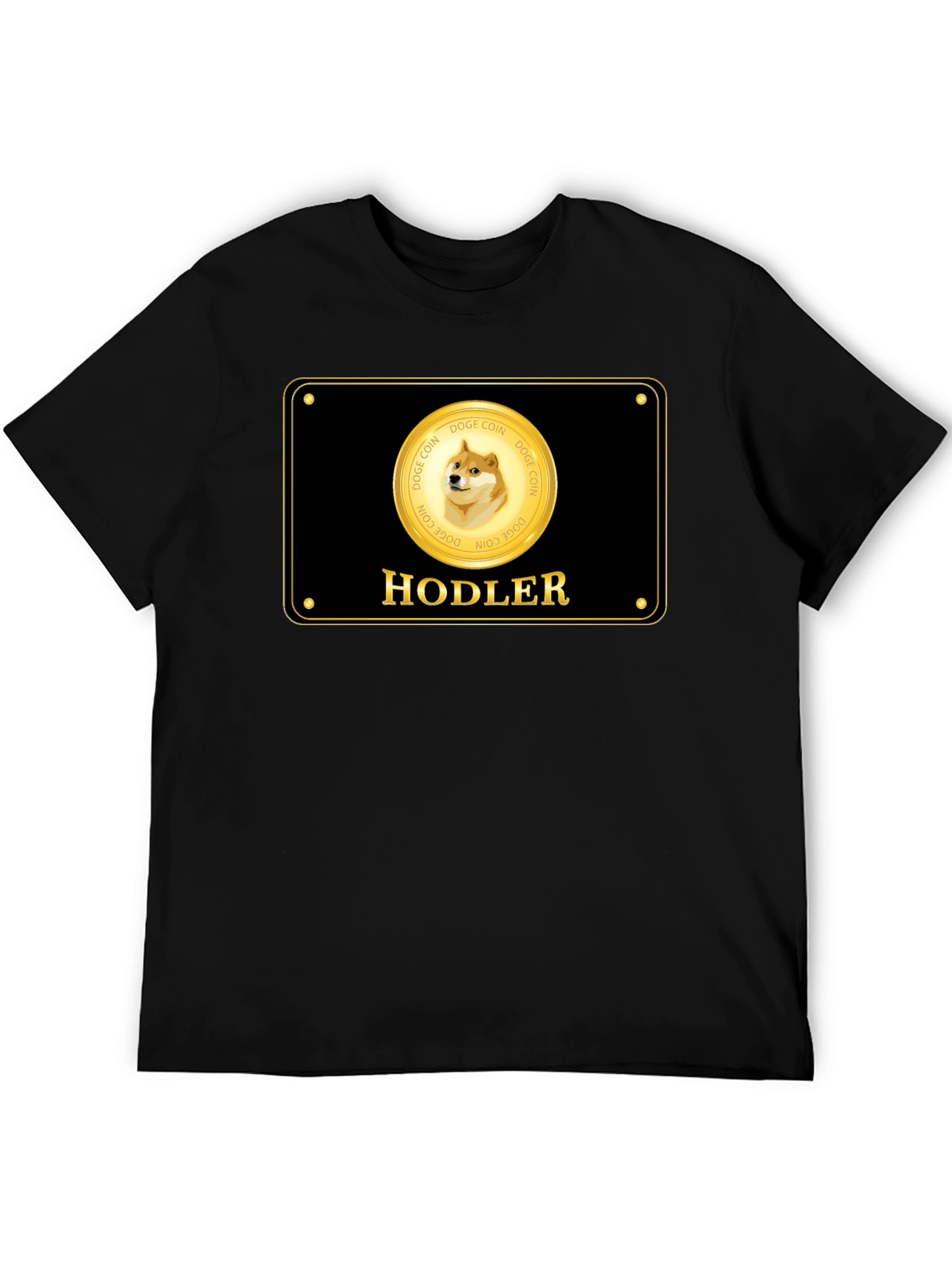 Dogecoin Hodler Black T-Shirt