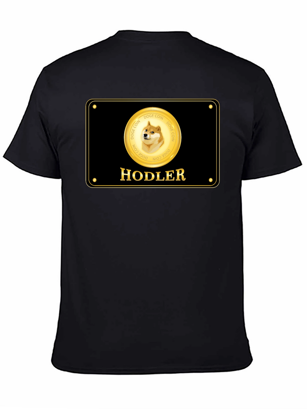 Dogecoin Hodler Black T-Shirt