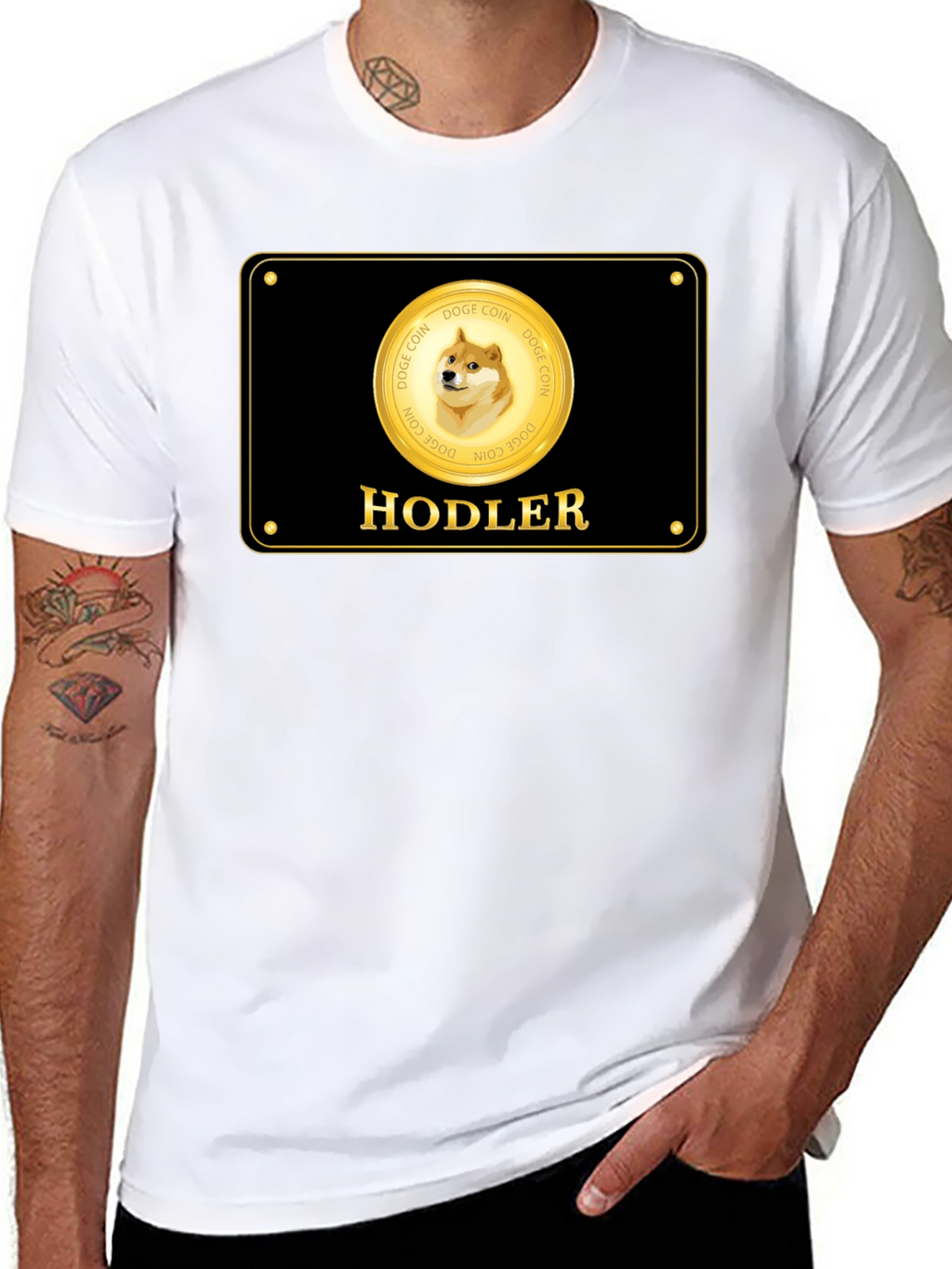 Dogecoin Hodler Black T-Shirt