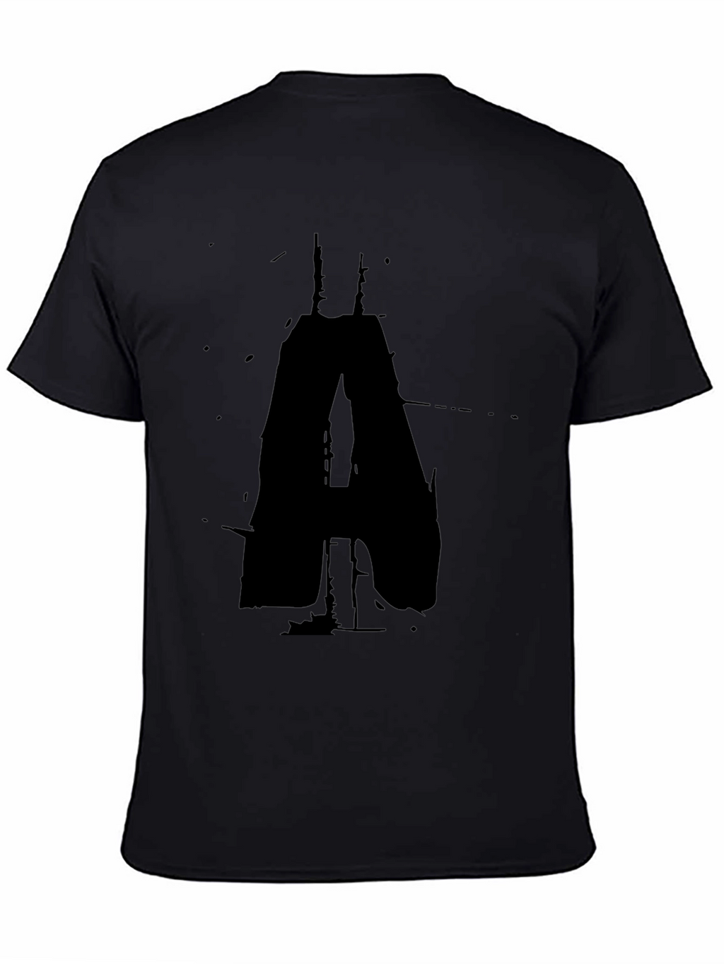 Abstract A Graphic Tee - Black Casual T-Shirt