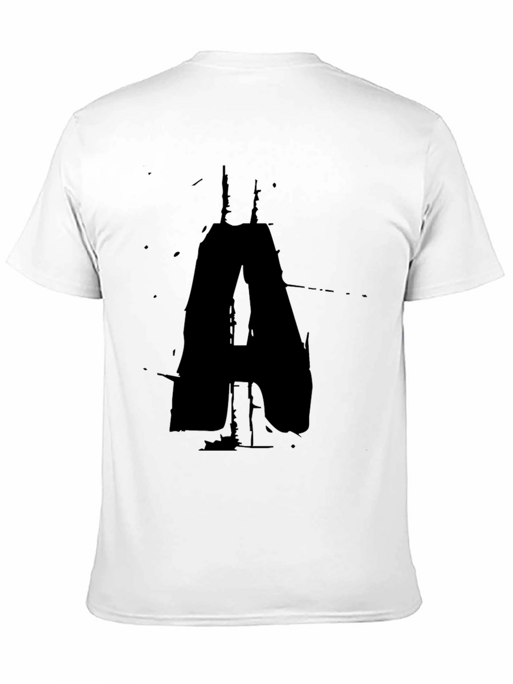 Abstract A Graphic Tee - Black Casual T-Shirt