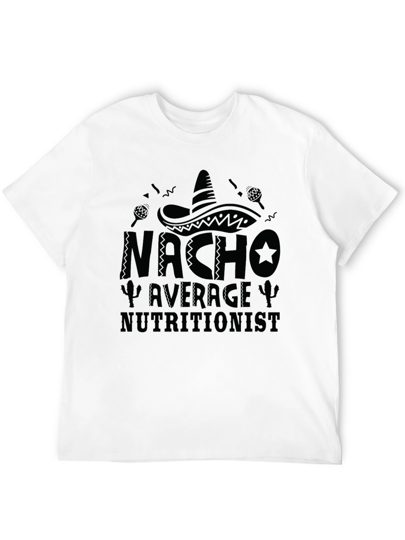 Nacho Average Nutritionist Black Graphic Tee
