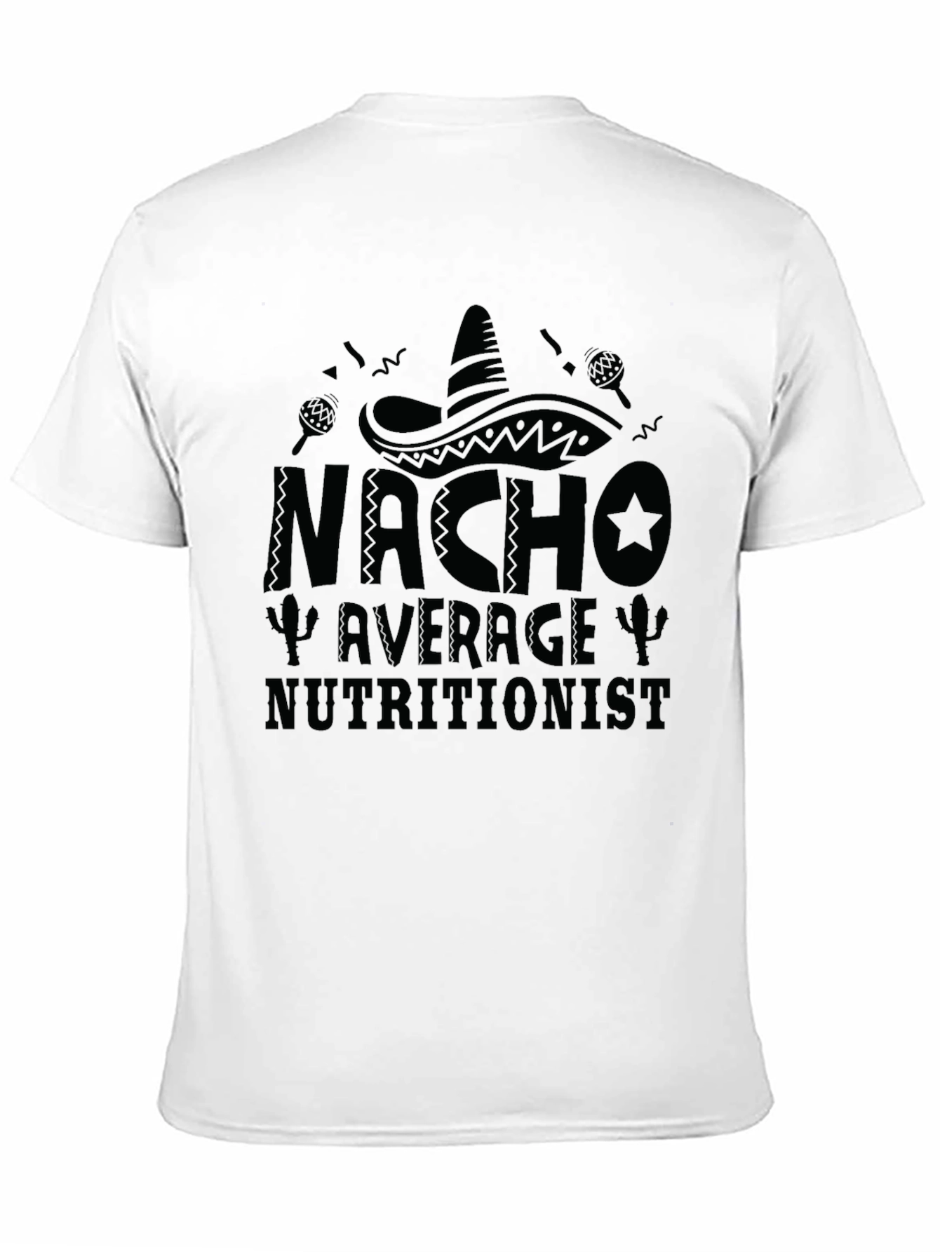 Nacho Average Nutritionist Black Graphic Tee