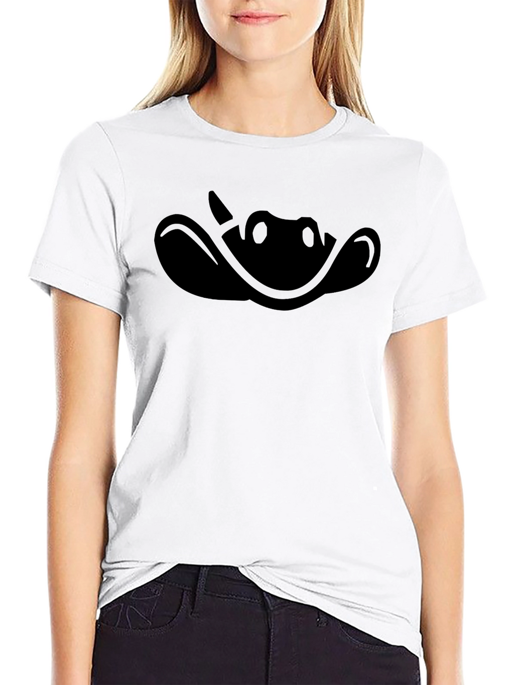 Mens Black Cowboy Silhouette Graphic T-Shirt