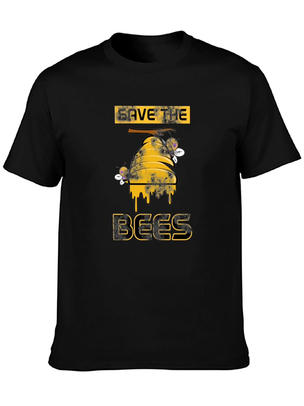 Save the Bees Graphic T-Shirt - Black