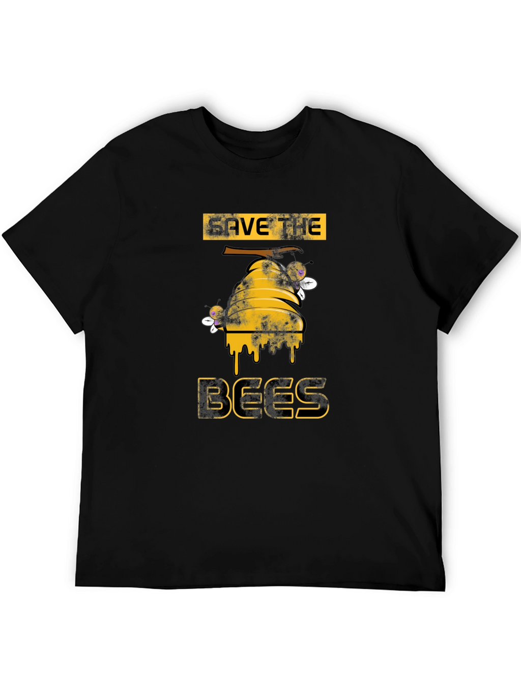 Save the Bees Graphic T-Shirt - Black