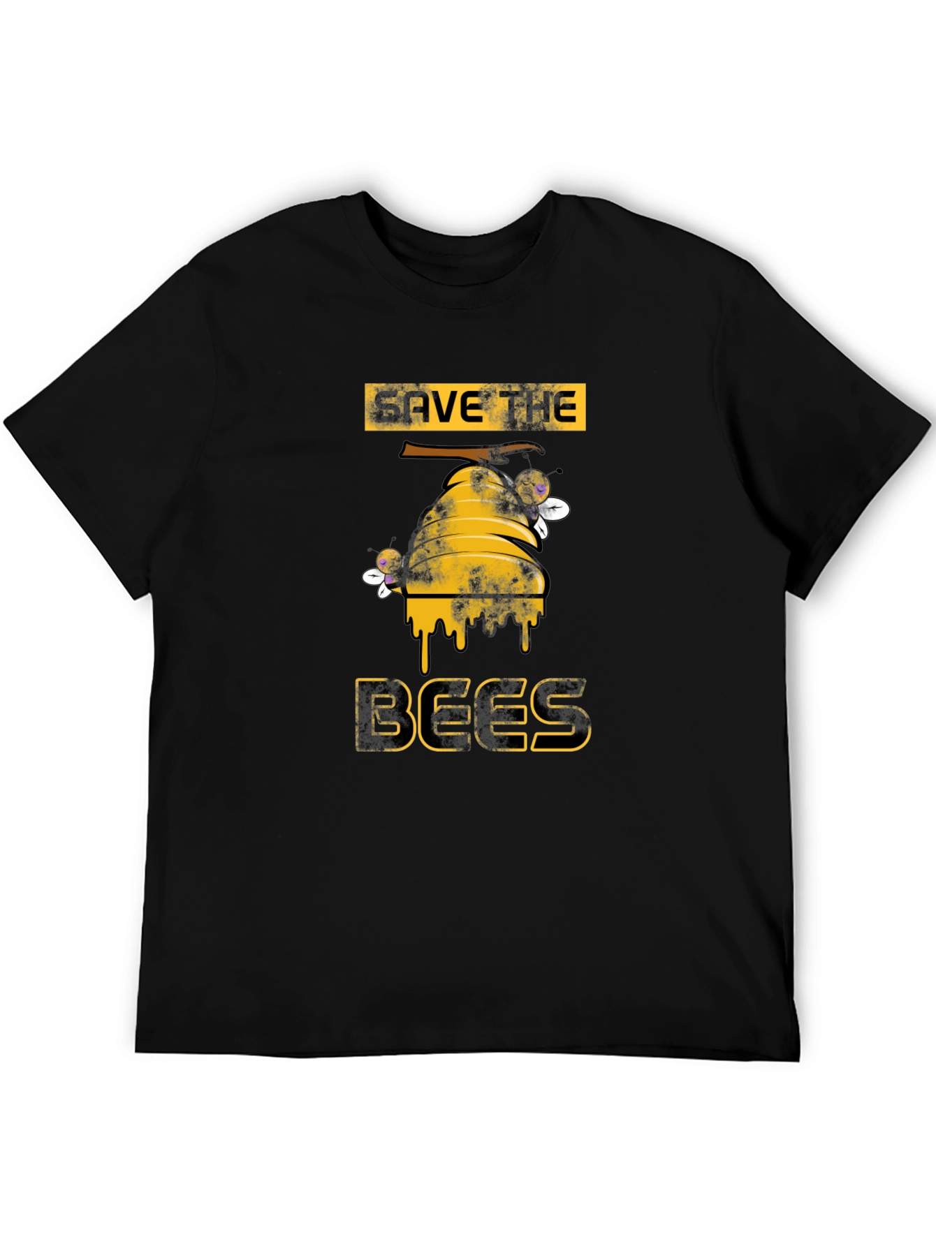 Save the Bees Graphic T-Shirt - Black