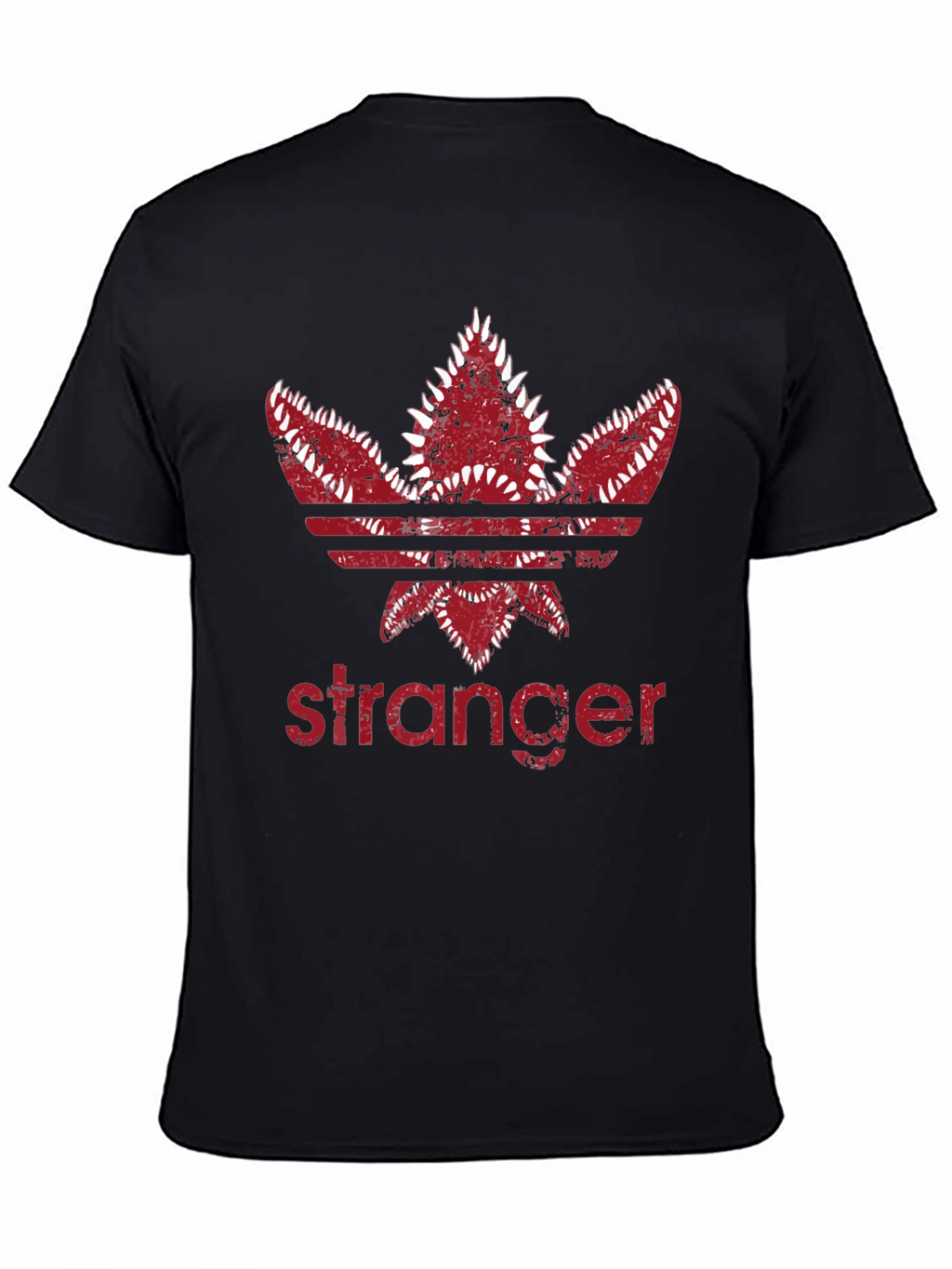 Stranger Trefoil T-Shirt - Dark Red Design