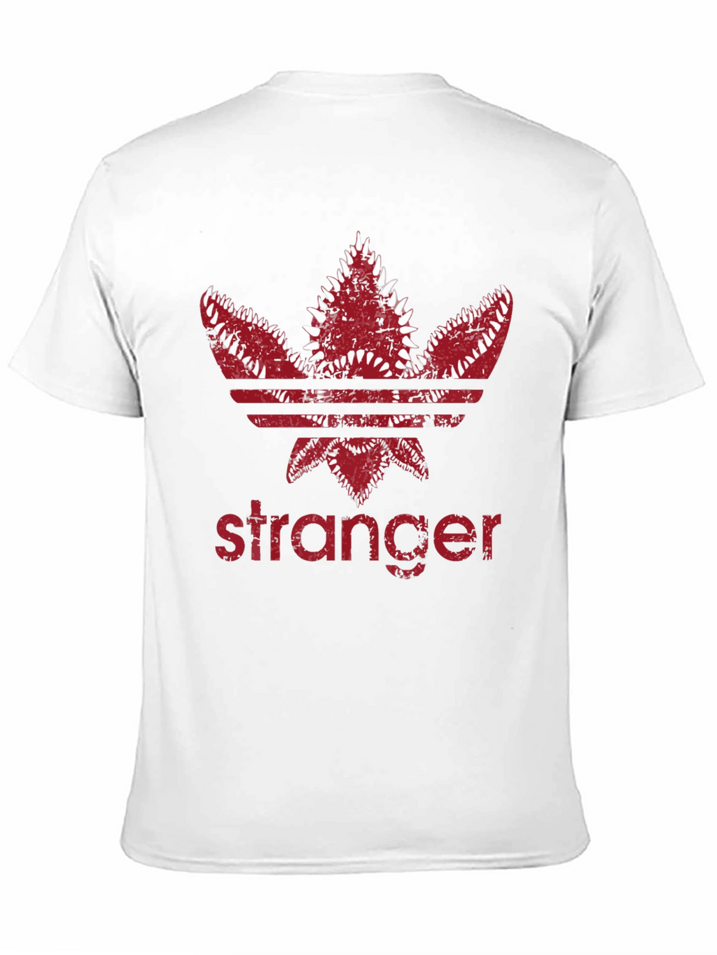 Stranger Trefoil T-Shirt - Dark Red Design