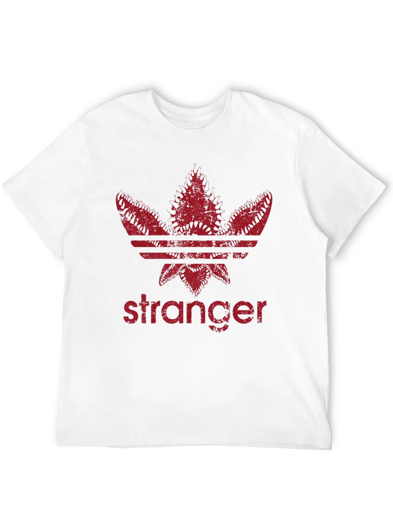 Stranger Trefoil T-Shirt - Dark Red Design