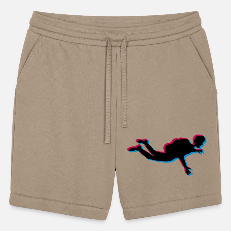 3d parachutist silhouette crash flying fall deep g