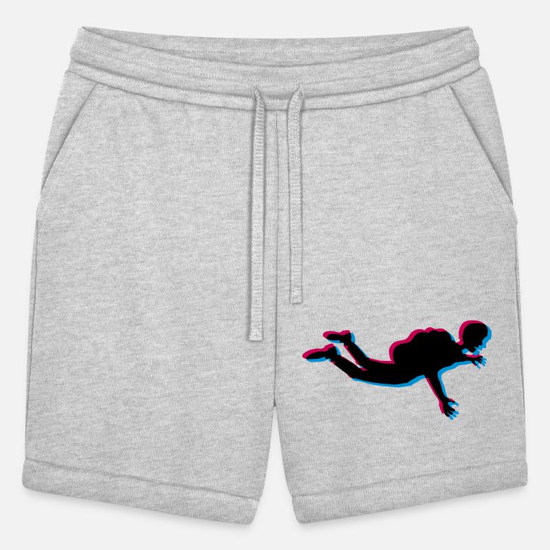 3d parachutist silhouette crash flying fall deep g