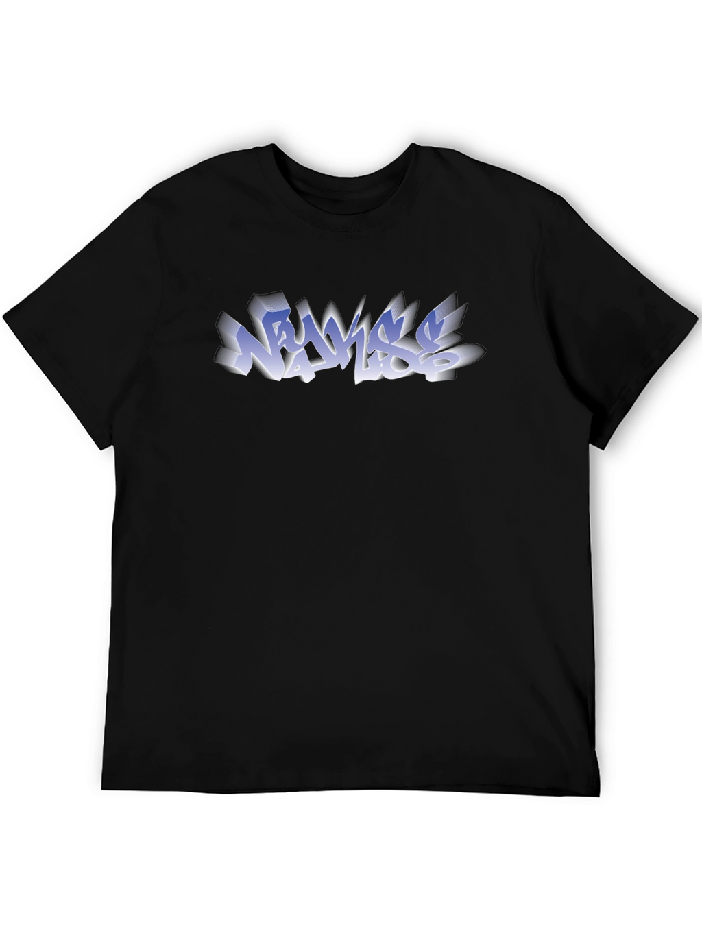Graffiti Style Graphic T-Shirt - Black