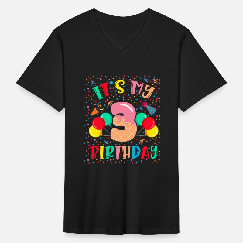 3rd Balloons Ice Cream Celebration Confetti Kid