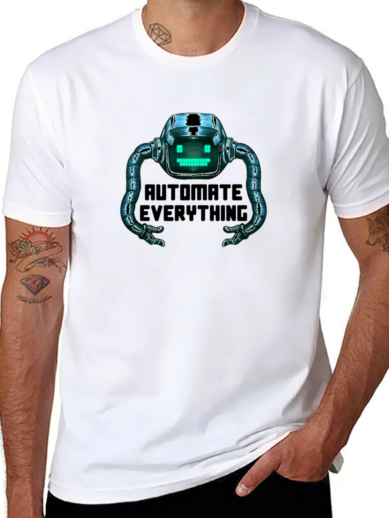 Automate Everything Robot Graphic T-Shirt