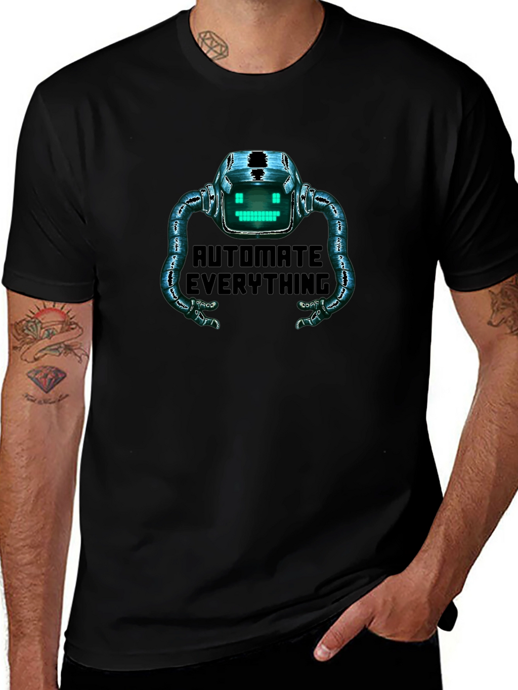 Automate Everything Robot Graphic T-Shirt