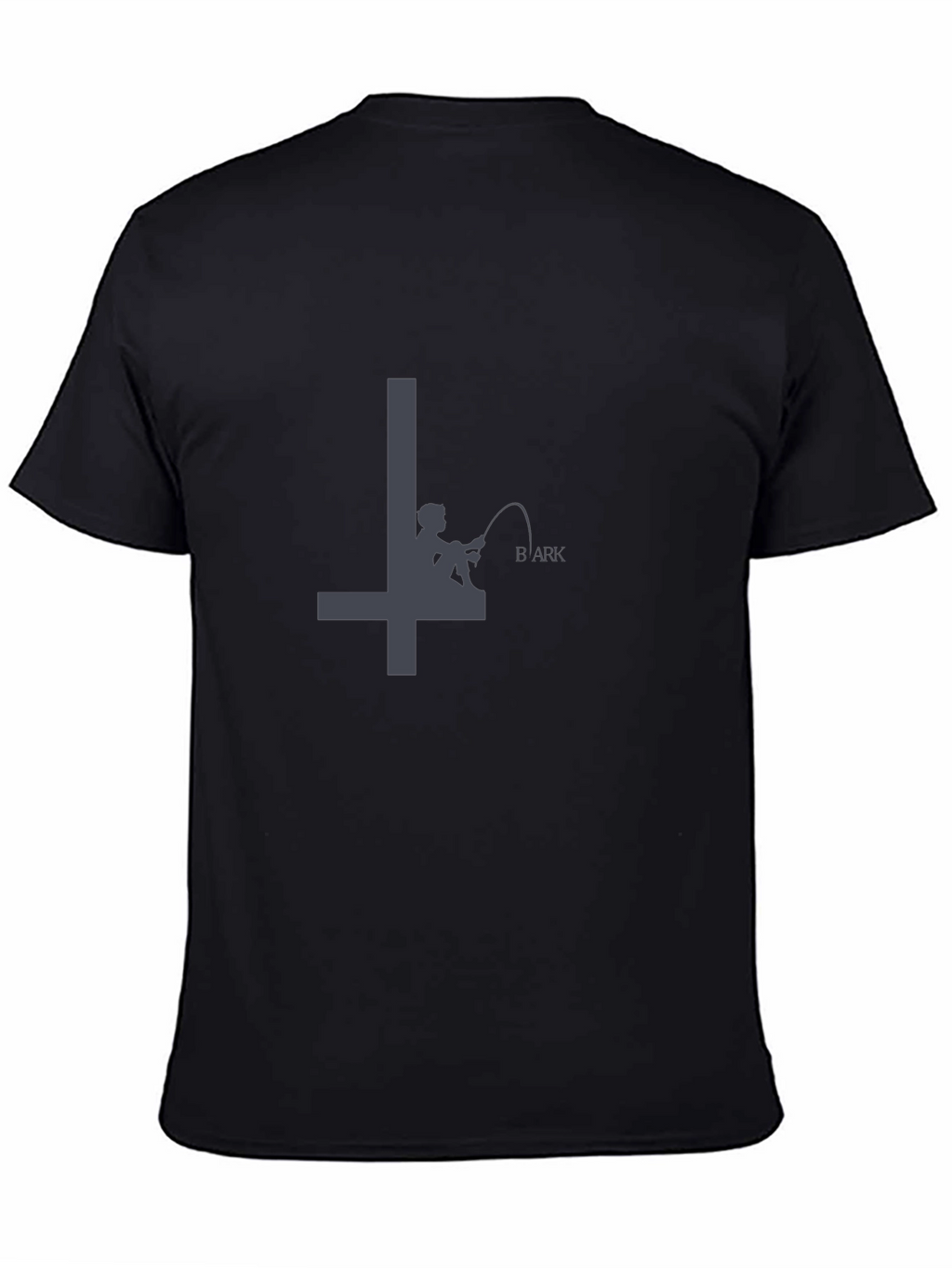 Mens Black Graphic Tee - Fisherman BArk Design