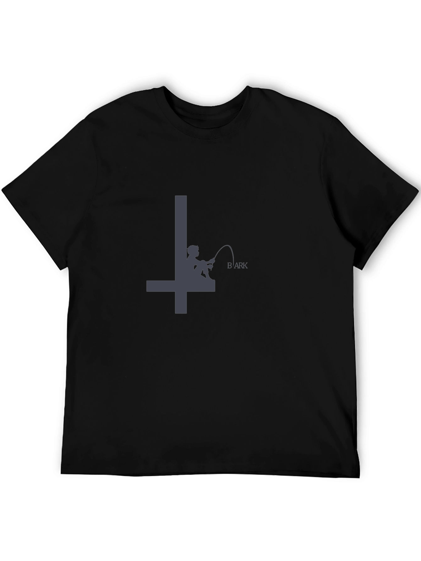Mens Black Graphic Tee - Fisherman BArk Design