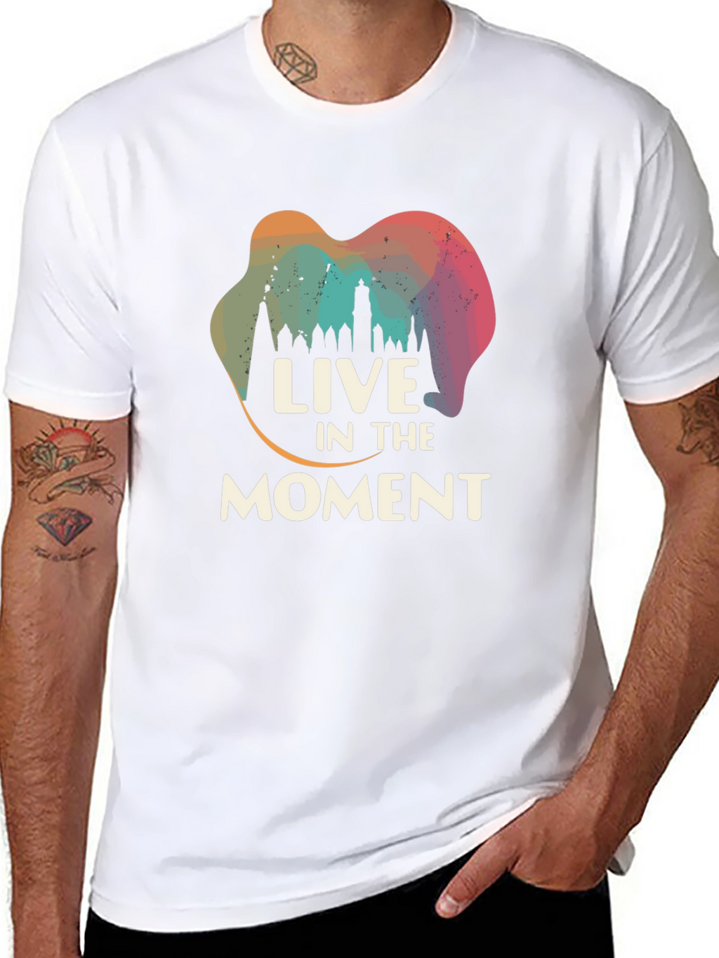 Live in the Moment Graphic Tee - Black