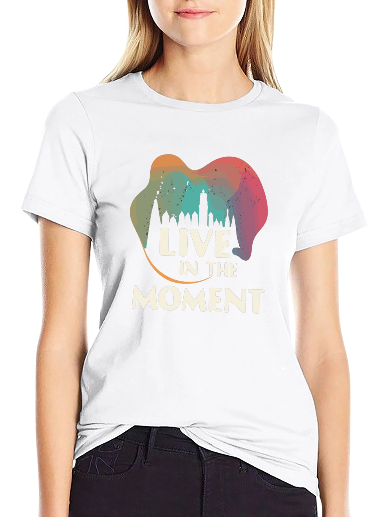 Live in the Moment Graphic Tee - Black