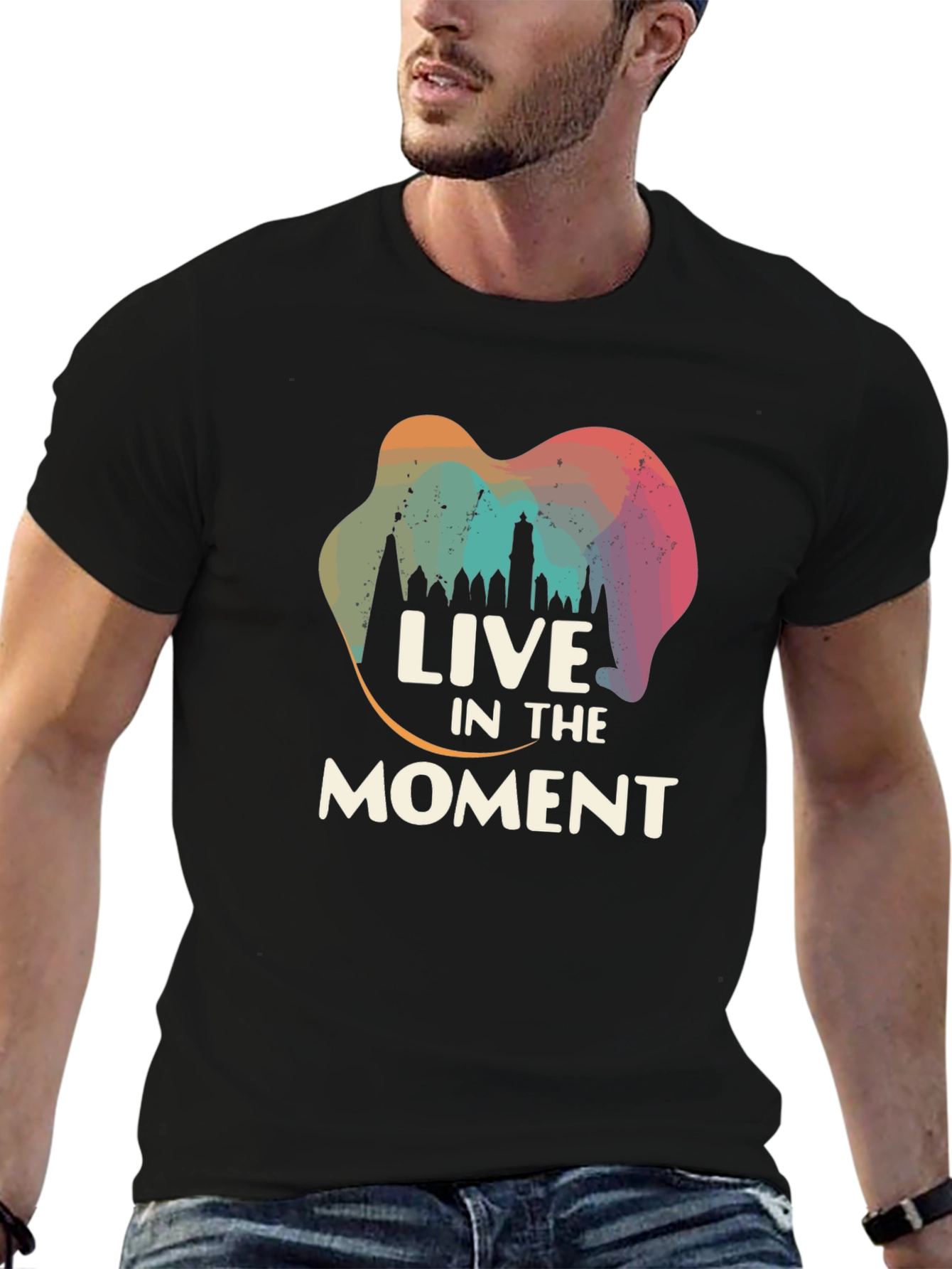 Live in the Moment Graphic Tee - Black