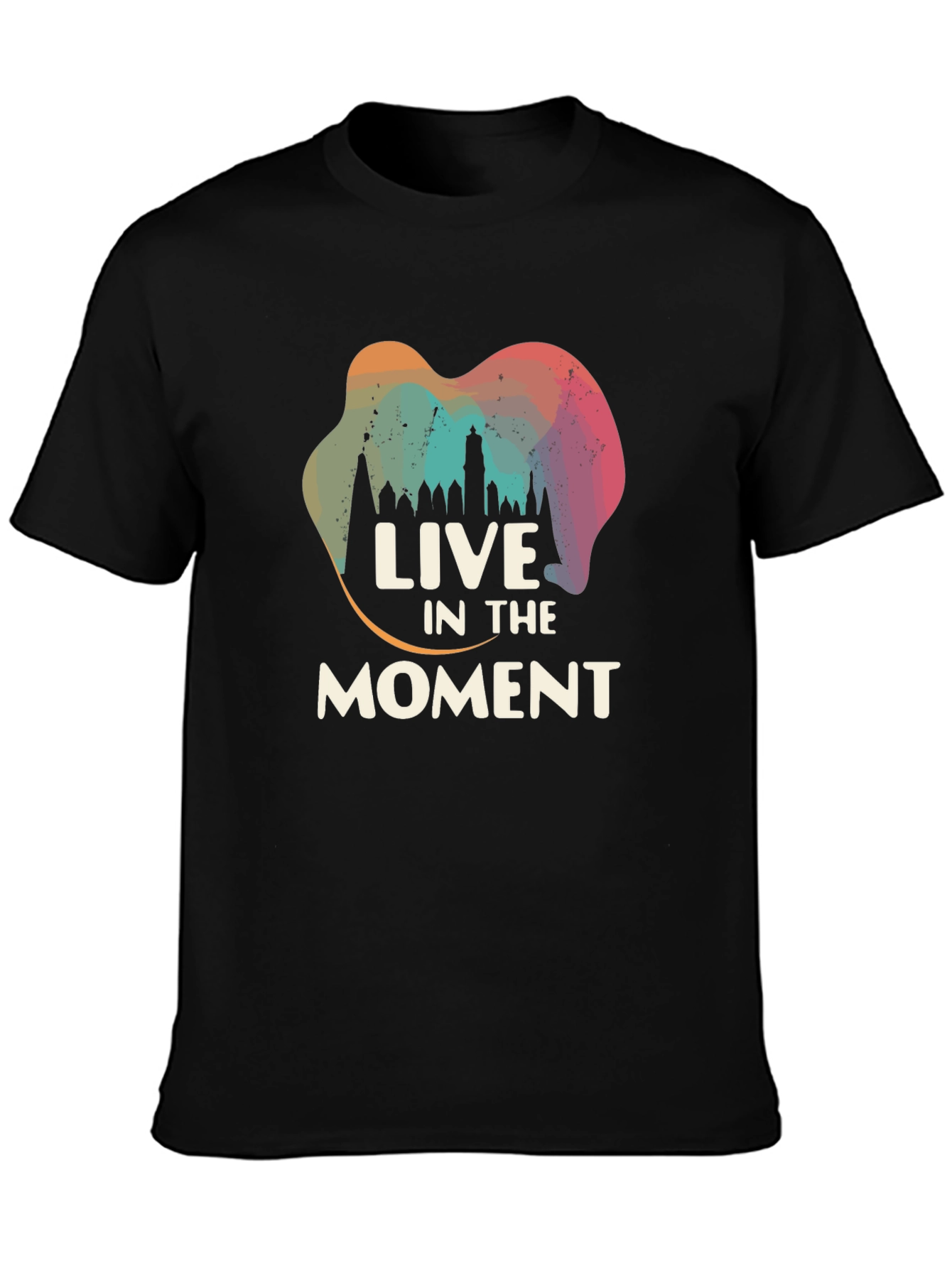 Live in the Moment Graphic Tee - Black