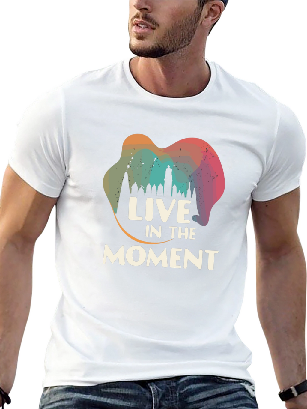 Live in the Moment Graphic Tee - Black